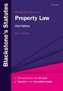 Cover of Blackstone's Statutes on Property Law
