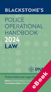 Cover of Blackstone's Police Operational Handbook 2024: Law (eBook)