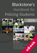 Cover of Blackstone's Handbook for Policing Students 2024 (eBook)