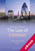 Cover of O'Sullivan &#38; Hilliard's The Law of Contract (eBook)