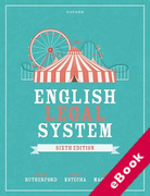 Cover of English Legal System (eBook)