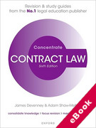 Cover of Concentrate: Contract Law - Revision and Study Guide (eBook)