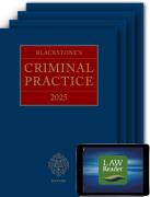 Cover of Blackstone's Criminal Practice 2025 (Book, 3 Supplements &#38; eBook Pack)