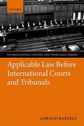 Cover of Applicable Law Before International Courts and Tribunals
