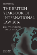 Cover of The British Yearbook of International Law: Print + Online