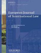 Cover of European Journal of International Law: Print Only