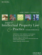 Cover of Journal of Intellectual Property Law and Practice: Print + Online