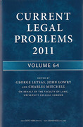 Cover of Current Legal Problems: Print Only