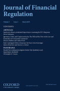 Cover of Journal of Financial Regulation: Online Only