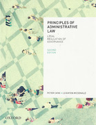 Cover of Principles of Administrative Law: Legal Regulation of Governance