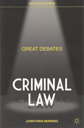 Cover of Great Debates: Criminal Law 