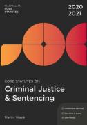 Cover of Core Statutes on Criminal Justice & Sentencing 2020-21