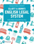 Cover of Elliott & Quinn's English Legal System 2018/2019