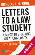 Cover of Letters to a Law Student: A Guide to Studying Law at University (eBook)