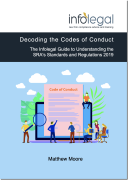 Cover of Decoding the Codes of Conduct: The Infolegal Guide to Understanding the SRA's Standards and Regulations 2019
