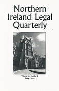 Cover of Northern Ireland Legal Quarterly: Digital Only