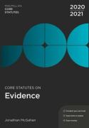 Cover of Core Statutes on Evidence 2020-21