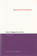 Cover of Construction Companion to Terms of Engagement and Fees