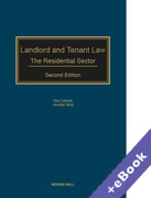 Cover of Landlord and Tenant Law: The Residential Sector (Book &#38; eBook Pack)