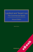 Cover of Landlord and Tenant Law: The Commercial Sector (eBook)