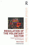 Cover of Regulation of the Voluntary Sector: Freedom and Security in an Era of Uncertainty