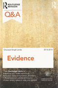 Cover of Routledge Revision Q&A: Evidence 2013 - 2014