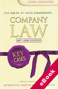 Cover of Key Cases: Company Law 2007-2008 (eBook)