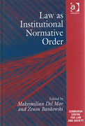 Cover of Law as Institutional Normative Order