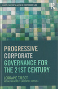 Cover of Progressive Comparative Corporate Governance for the 21st Century
