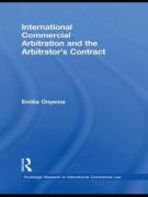 Cover of International Commercial Arbitration and the Arbitrator&#8217;s Contract