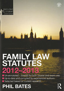 Cover of Routledge Student Statutes: Family Law Statutes 2012-2013