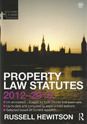 Cover of Routledge Student Statutes: Property Law Statutes 2012 - 2013