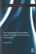 Cover of The Enlightened Shareholder Value Principle and Corporate Governance
