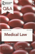 Cover of Routledge Revision Q&A: Medical Law 2013-2014