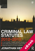 Cover of Routledge Student Statutes: Criminal Law Statutes 2012 - 2013 (eBook)