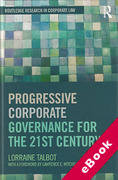 Cover of Progressive Comparative Corporate Governance for the 21st Century (eBook)
