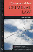 Cover of Course Notes: Criminal Law