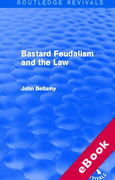 Cover of Bastard Feudalism and the Law (eBook)