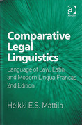 Cover of Comparative Legal Linguistics: Language of Law, Latin and Modern Lingua Francas