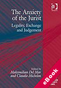 Cover of The Anxiety of the Jurist: Legality, Exchange and Judgement (eBook)