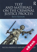 Cover of Text and Materials on the Criminal Justice Process (eBook)
