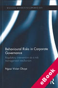 Cover of Behavioural Risks in Corporate Governance: Regulatory Intervention as a Risk Management Mechanism (eBook)