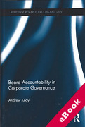 Cover of Board Accountability in Corporate Governance (eBook)