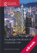 Cover of Routledge Handbook of Corporate Law (eBook)
