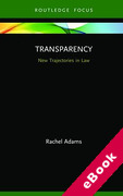 Cover of Transparency (New Trajectories in Law) (eBook)