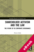 Cover of Shareholder Activism and the Law: The Future of US Corporate Governance (eBook)