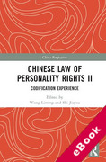 Cover of Chinese Law of Personality Rights II: Codification Experience (eBook)