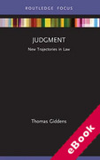 Cover of Judgment: New Trajectories in Law (eBook)