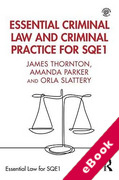 Cover of Essential Criminal Law and Criminal Practice for SQE1 (eBook)