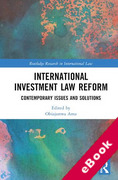 Cover of International Investment Law Reform: Contemporary Issues and Solutions (eBook)